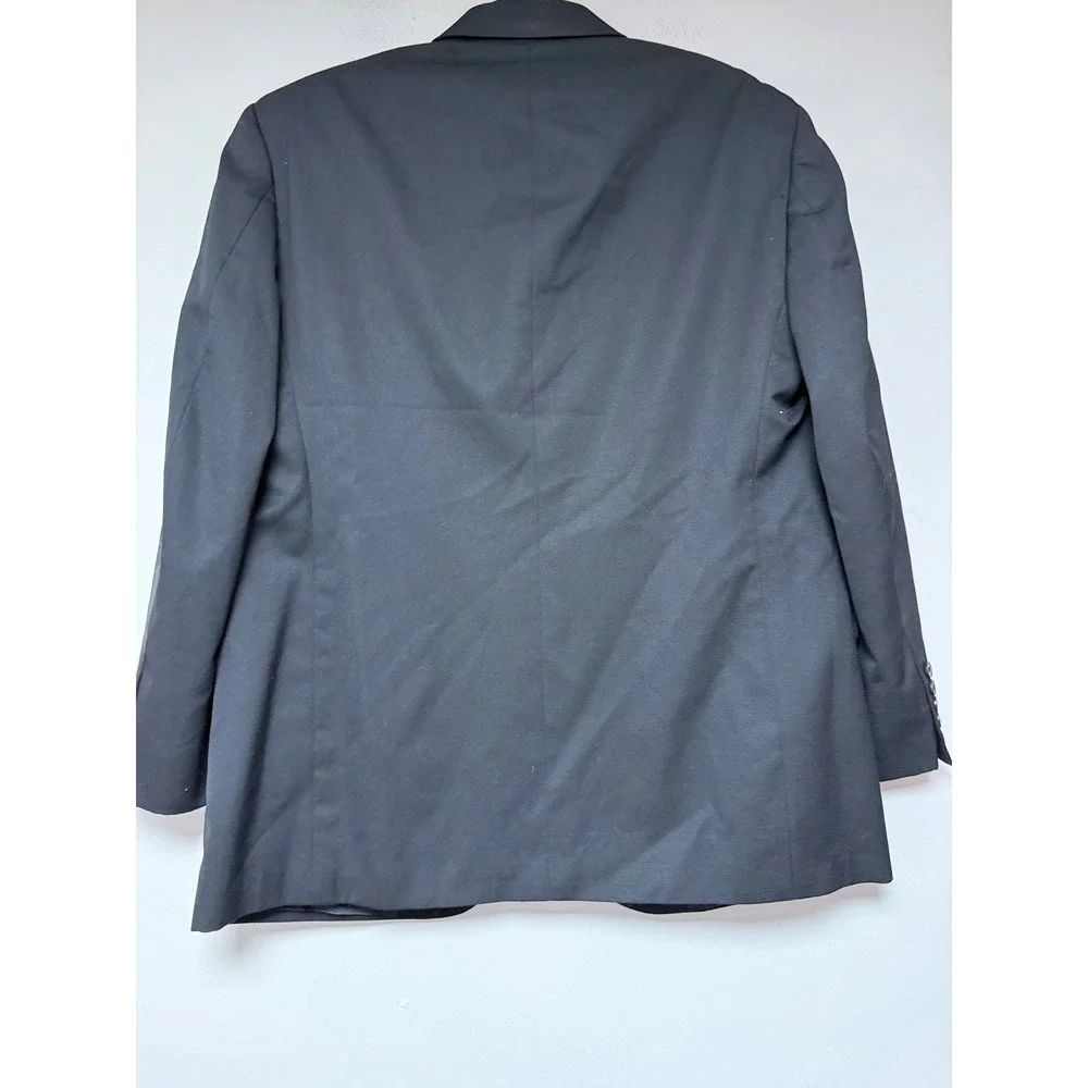 Stafford Executive Mens Charcoal Gray Wool Blend Blazer Suit Size‎ 40 Short